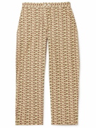 De Bonne Facture - Wide-Leg Printed Cotton-Voile Trousers - Neutrals