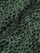 Wacko Maria - Tim Lehi Convertible-Collar Leopard-Print Woven Shirt - Green