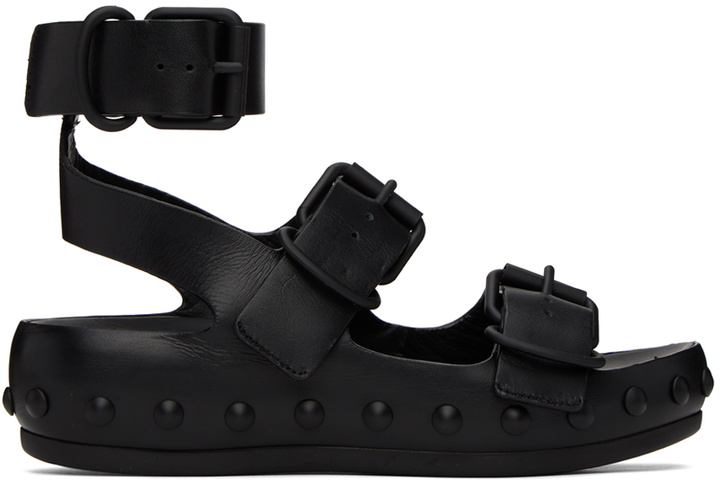 Photo: At.Kollektive Black Natacha Ramsay Levi Edition Studded Three Sandals