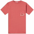 Bode Men's Rosette Logo Pocket T-Shirt in Pink