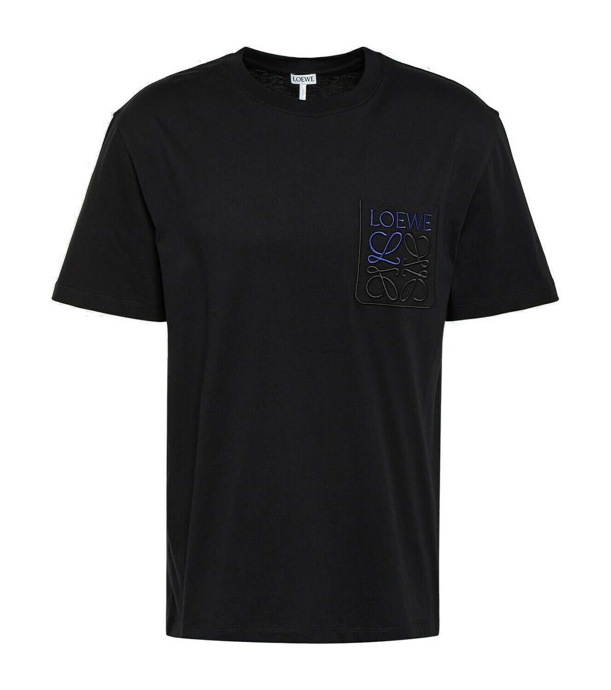 Loewe - Convertible-Collar Logo-Jacquard Silk Shirt - Blue Loewe