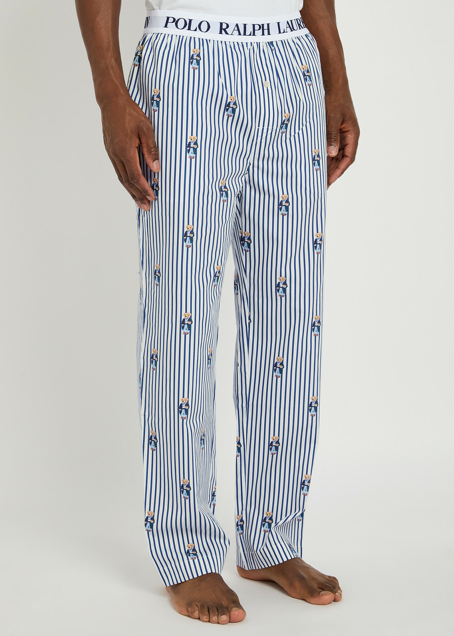 Polo Ralph Lauren Striped Cotton-poplin Pyjama Trousers Blue