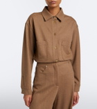Max Mara Camel hair and wool-blend shirt