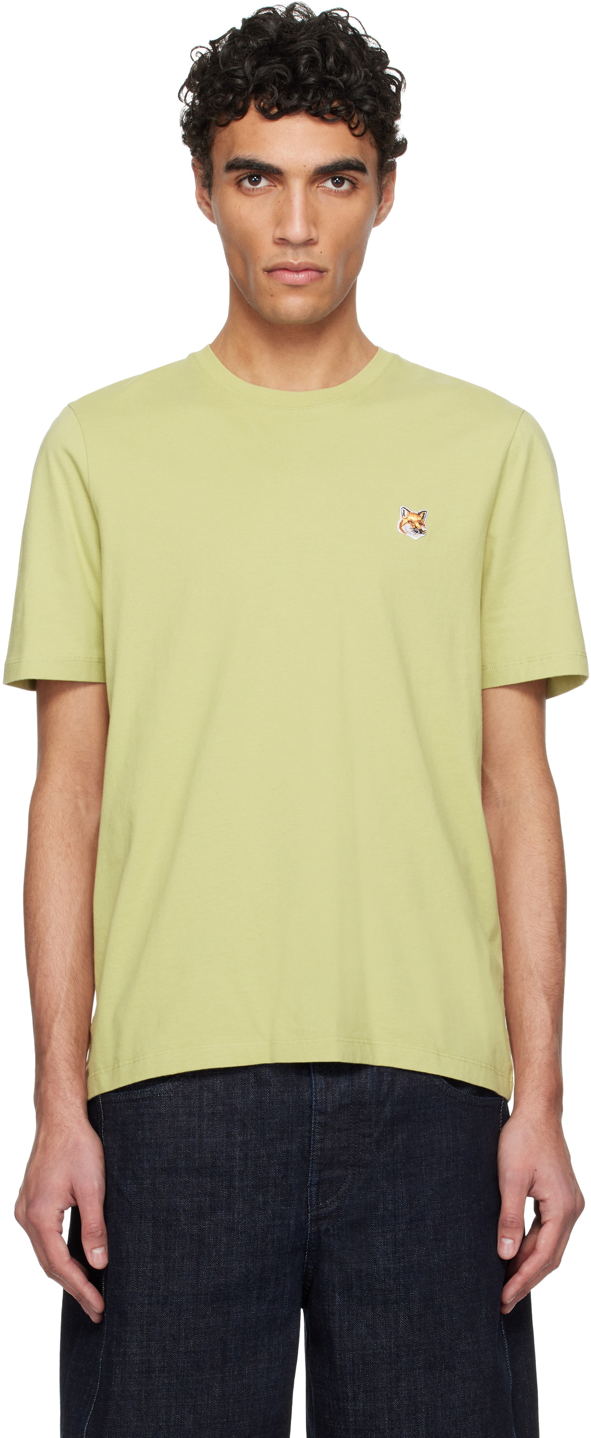 Maison Kitsuné Green Fox Head Patch Regular T-shirt