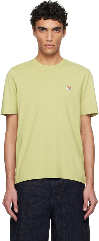 Photo: Maison Kitsuné Green Fox Head Patch Regular T-shirt