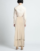 Quira Womens Maxi skirt in Beige