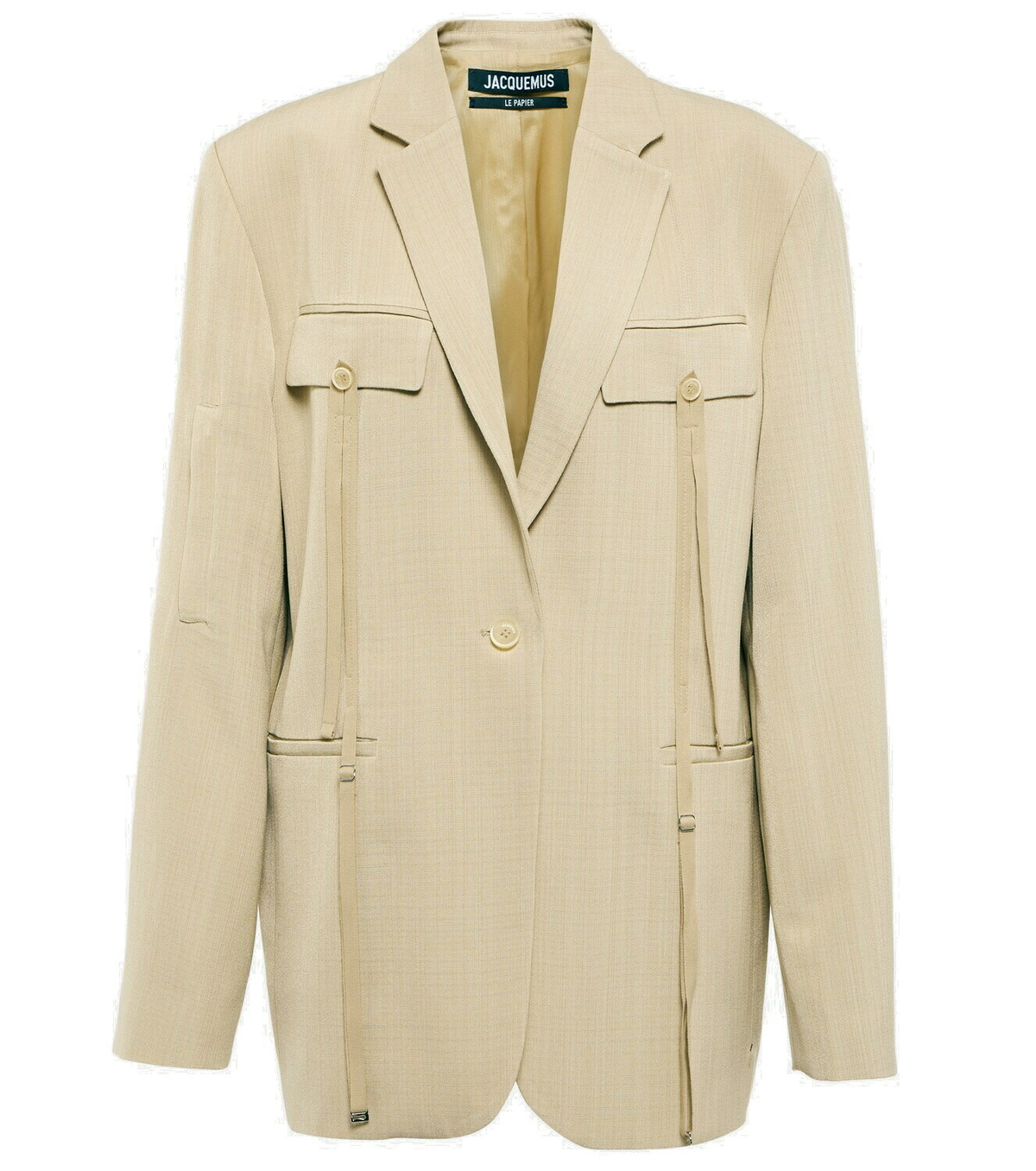 【関税&送料込】JACQUEMUS Coats Beige Jacquemus - La Veste Astouin wool blazer Jacquemus
