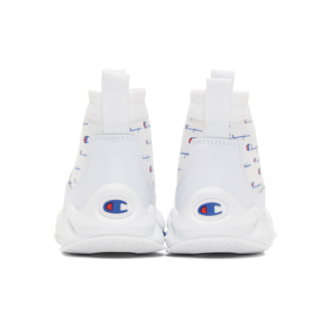 Champion reverse weave 2025 white rally script sneakers