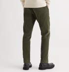 MAN 1924 - Tomi Slim-Fit Tapered Cotton-Corduroy Drawstring Trousers - Green