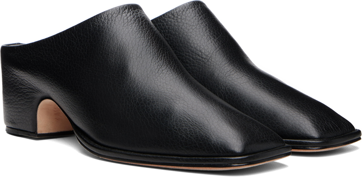 Lauren Manoogian Black Square Arch Mules
