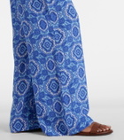 Heidi Klein Mykonos printed silk wide-leg pants