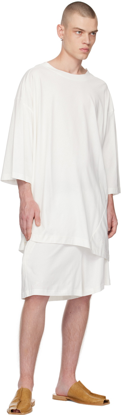 Hed Mayner White Embroidered Long Sleeve T-Shirt