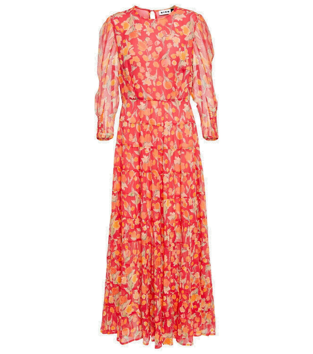 Rixo Kristen floral voile midi dress Rixo