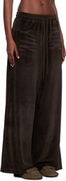 OPEN YY Brown Velour Wide Lounge Pants