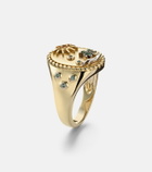 Yvonne Léon La Plage 9kt gold ring with gemstones