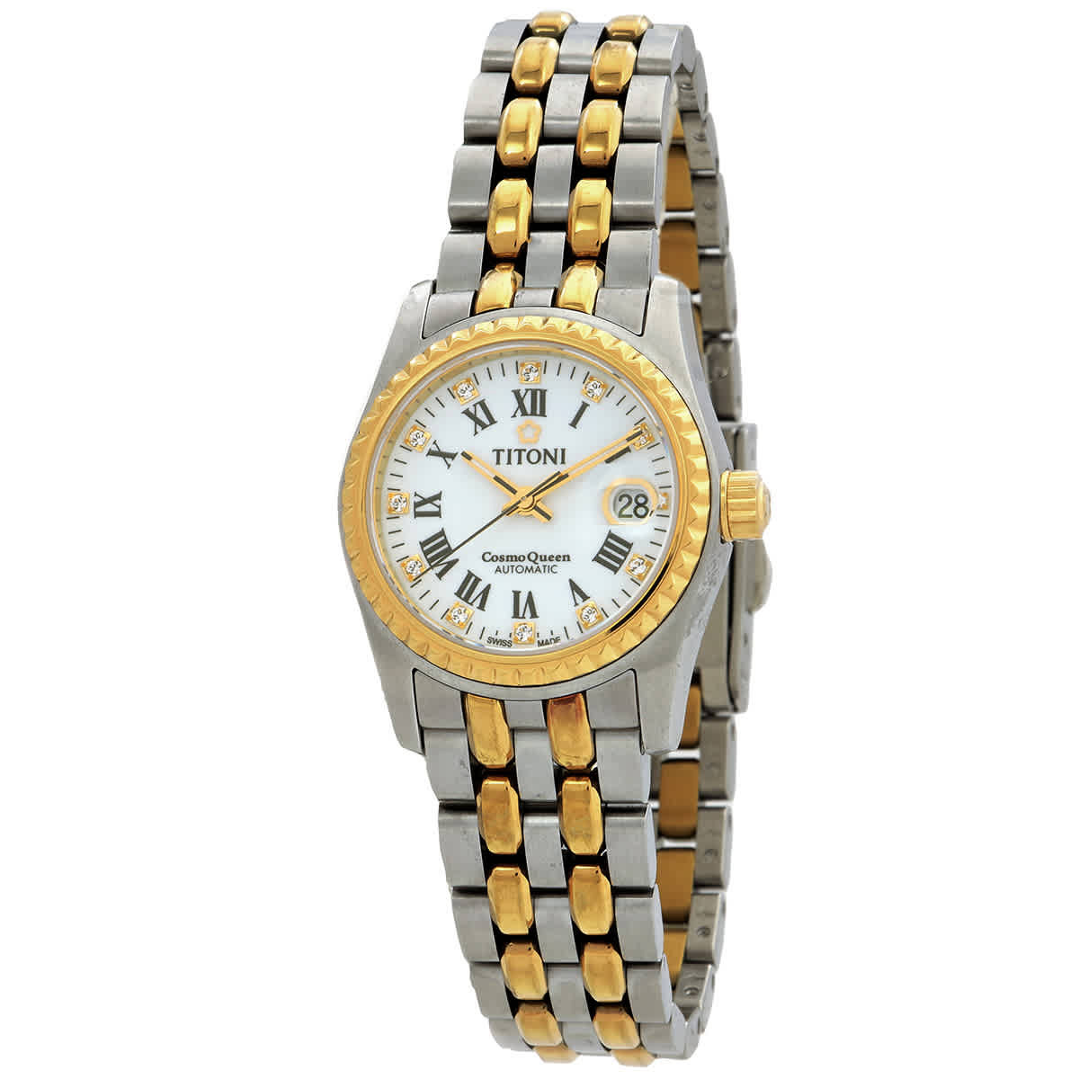 Titoni Cosmo Automatic White Dial Ladies Watch 729 SY-019