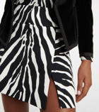 Dolce&Gabbana - Zebra-print cady miniskirt