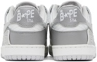BAPE White & Gray Sk8 Sta #5 Sneakers