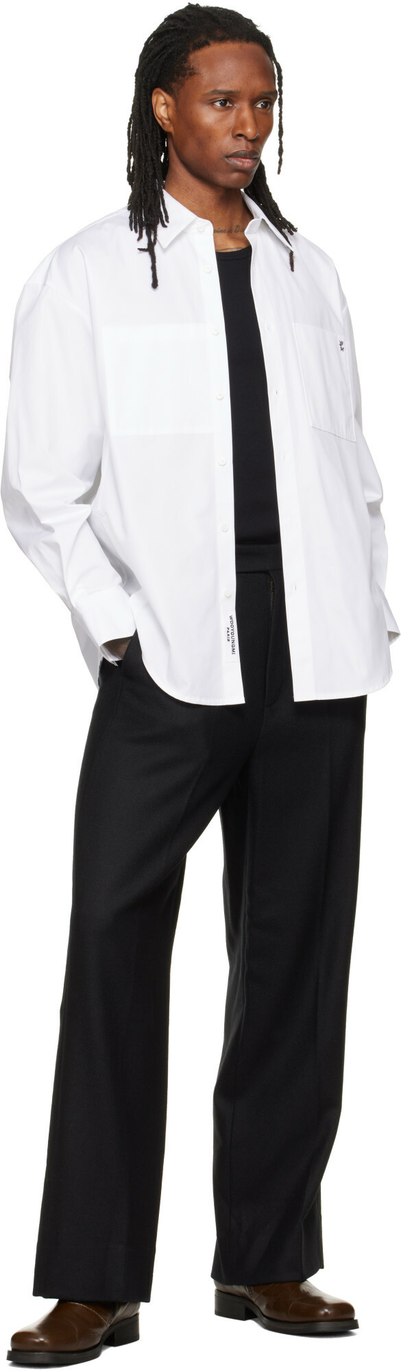 WOOYOUNGMI White Logo Hardware Shirt