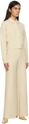 Birrot Off-White Cropped Cardigan