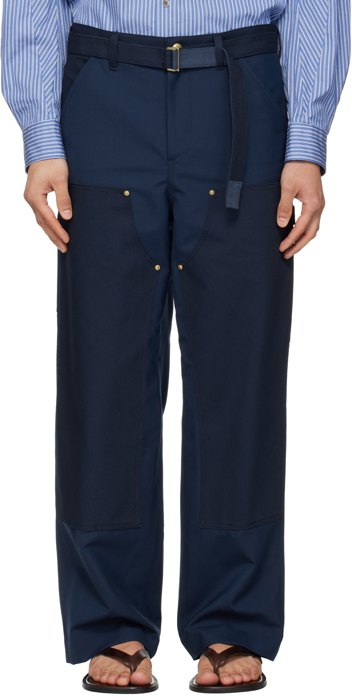 sacai Navy Carhartt WIP Edition Duck Trousers