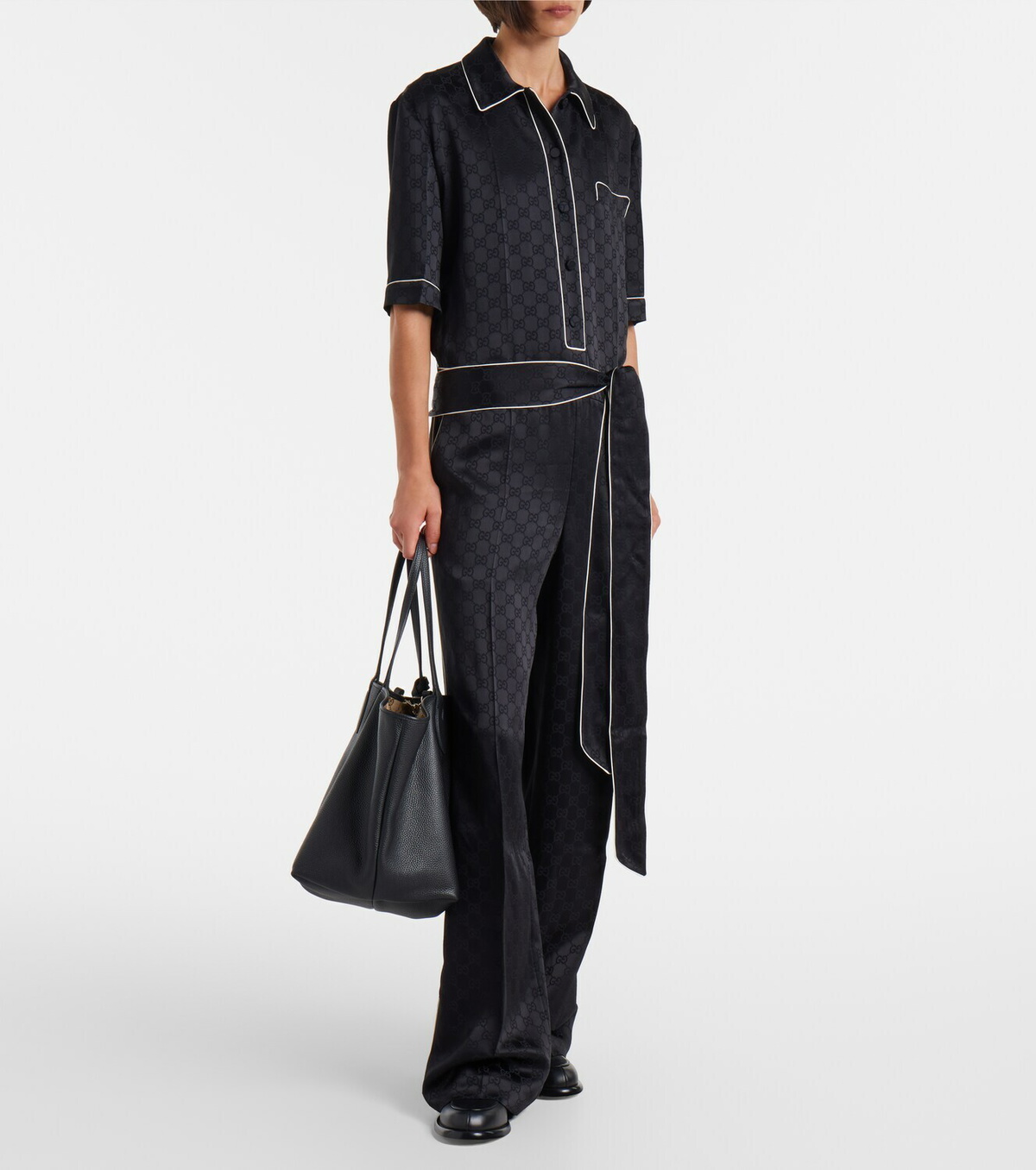 Gucci Hammered GG satin jumpsuit