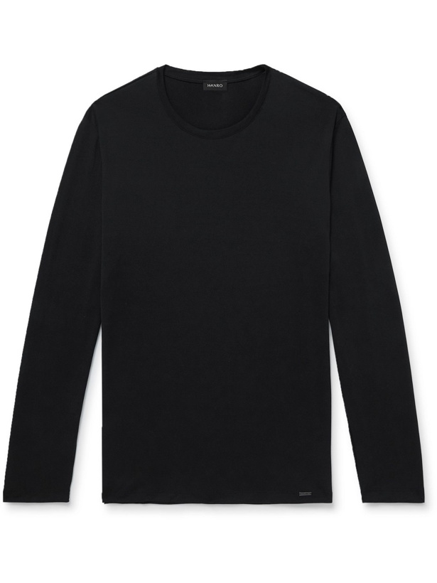 Photo: Hanro - Cotton-Jersey Pyjama T-Shirt - Black