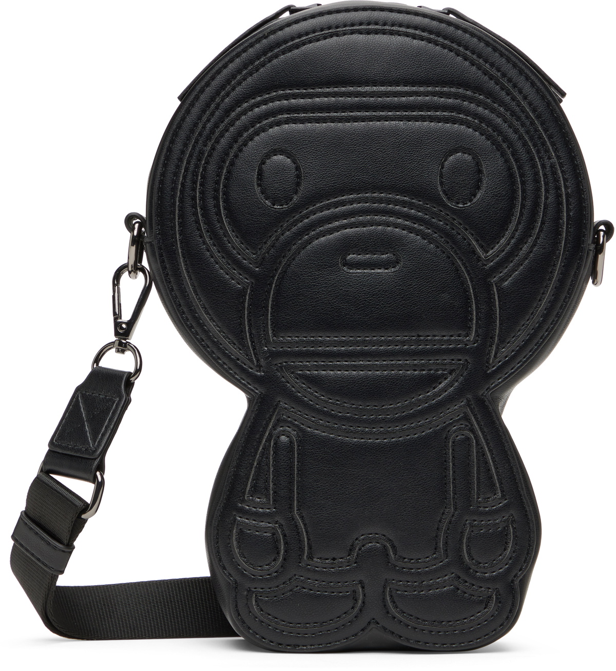 BAPE Black Baby Milo Faux-Leather Bag A Bathing Ape