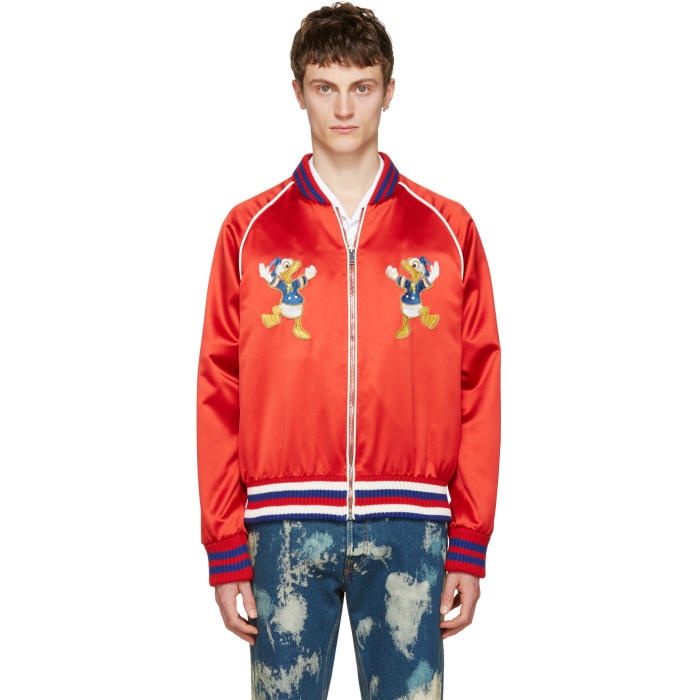Photo: Gucci Red Donald Duck Bomber Jacket
