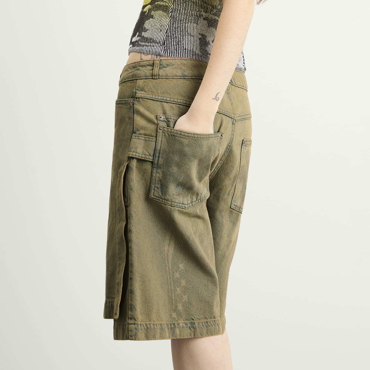 Paolina Russo Women's Denim Skort in Sand