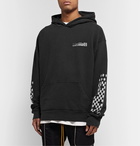 Rhude - Oversized Logo-Print Loopback Cotton-Jersey Hoodie - Black