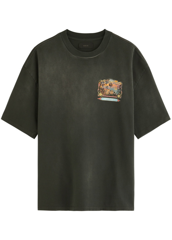 Photo: Amiri Jazz Hideaway Logo-print Cotton T-shirt Black
