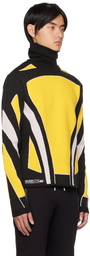 Balmain Yellow & Black Relaxed Fit Turtleneck