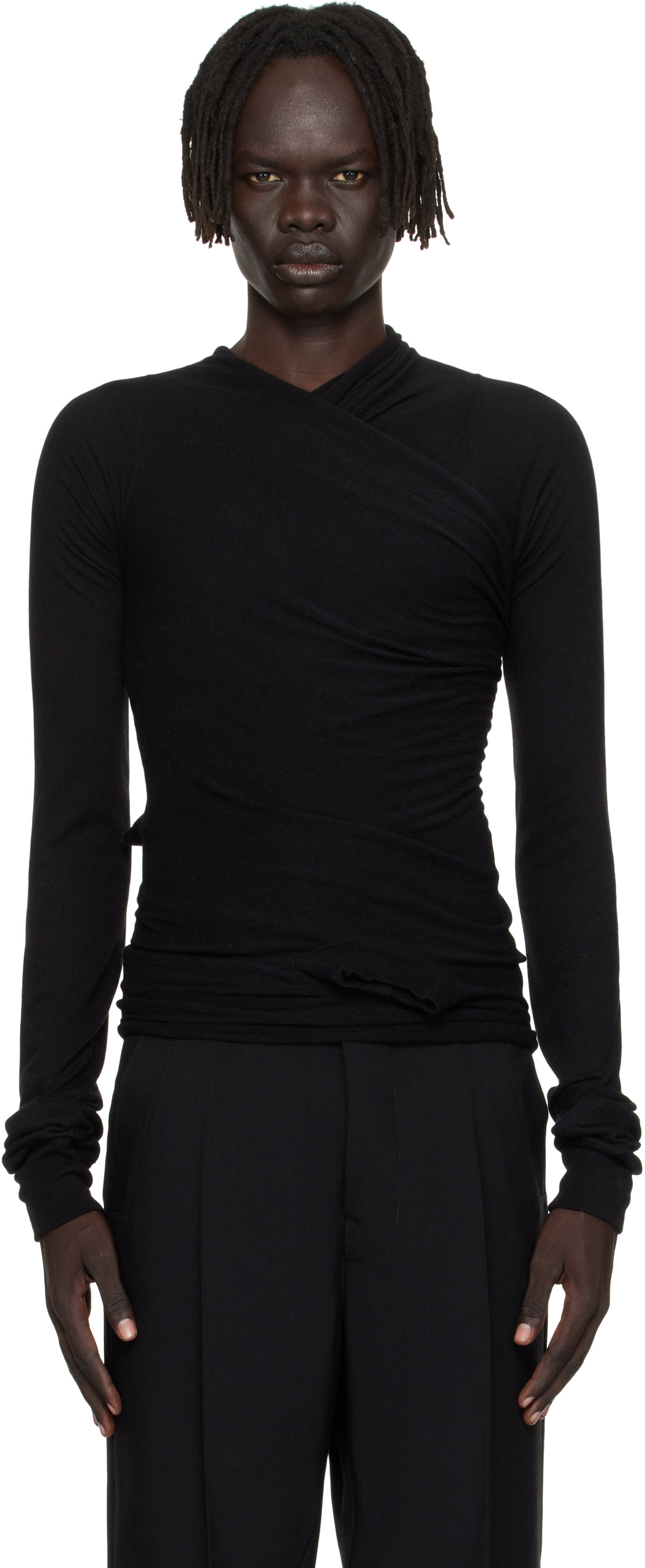 Rick Owens Gray Porterville Double Long Sleeve T-Shirt Rick
