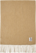 GANNI Off-White Fringed Scarf
