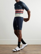 Pas Normal Studios - Mechanism Logo-Print Striped Cycling Jersey - Blue