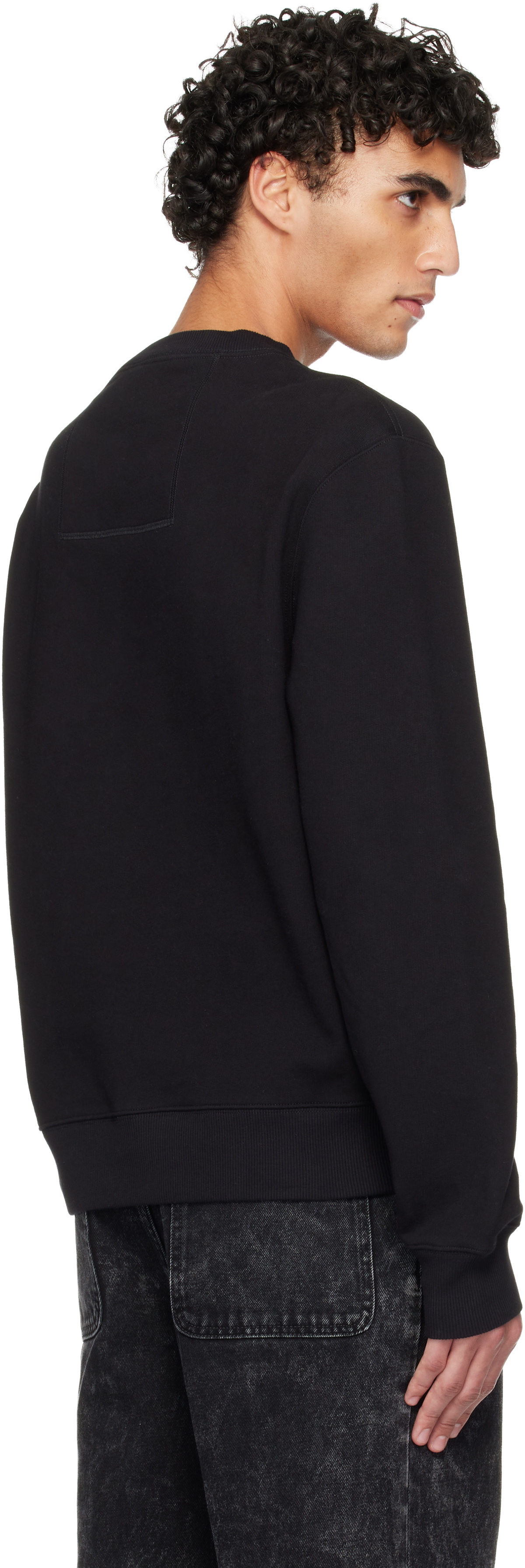Lanvin Black 'Lanvin Embroidered' Cotton Sweatshirt