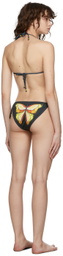 Juliet Johnstone SSENSE Exclusive Black Butterfly Bikini