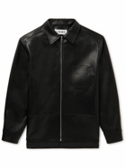 Loewe - Logo-Debossed Leather Jacket - Black