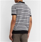 PS Paul Smith - Contrast-Trimmed Cotton-Blend Jacquard Polo Shirt - Black