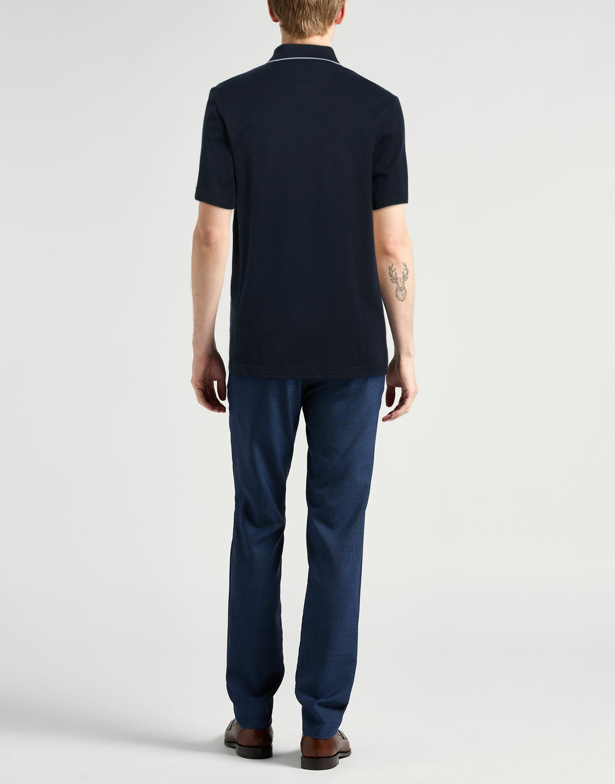 Brioni Mens Polo shirt Midnight in Blue