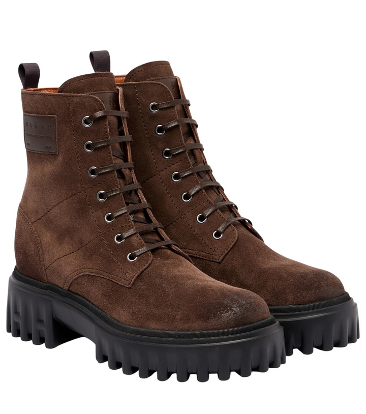 Photo: Hogan H700 suede combat boots