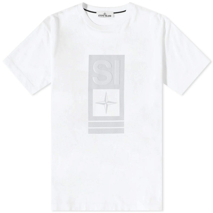 Photo: Stone Island Men's Abbreviation One Graphic T-Shirt in White