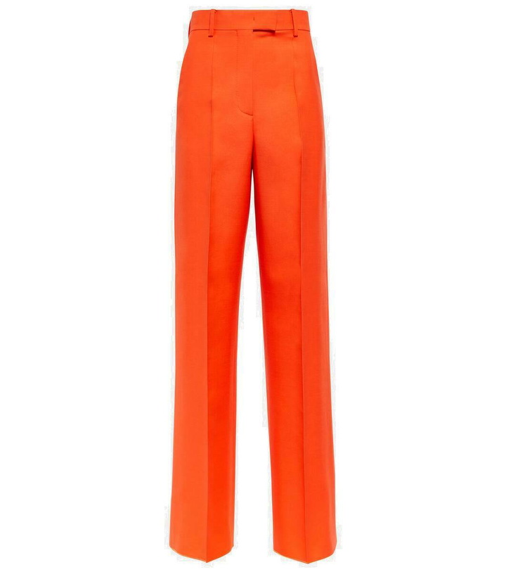 Photo: Valentino Wool and silk high-rise straight pants