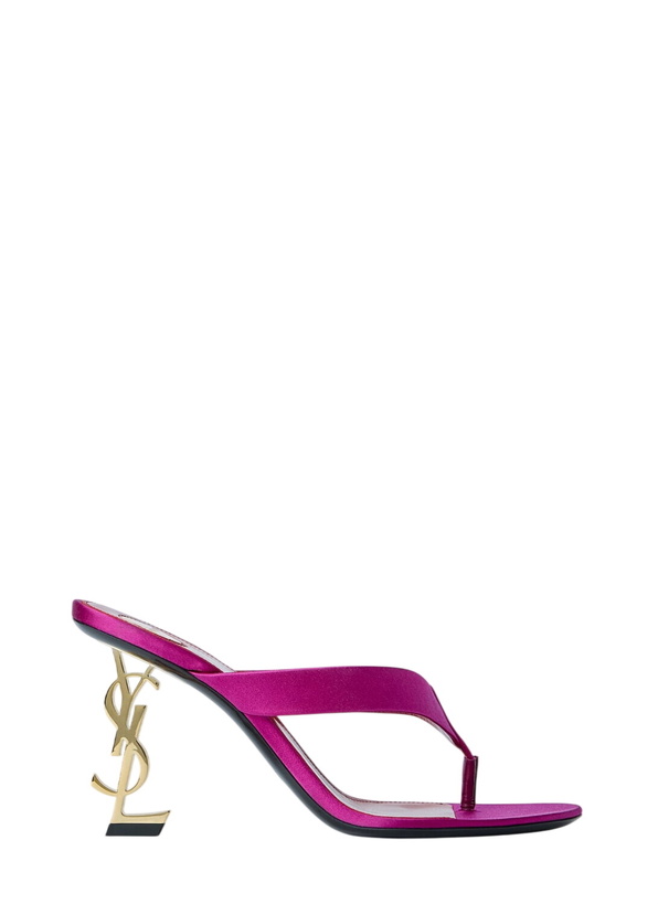 Photo: Saint Laurent Opyum Satin Thong Mule Sandals