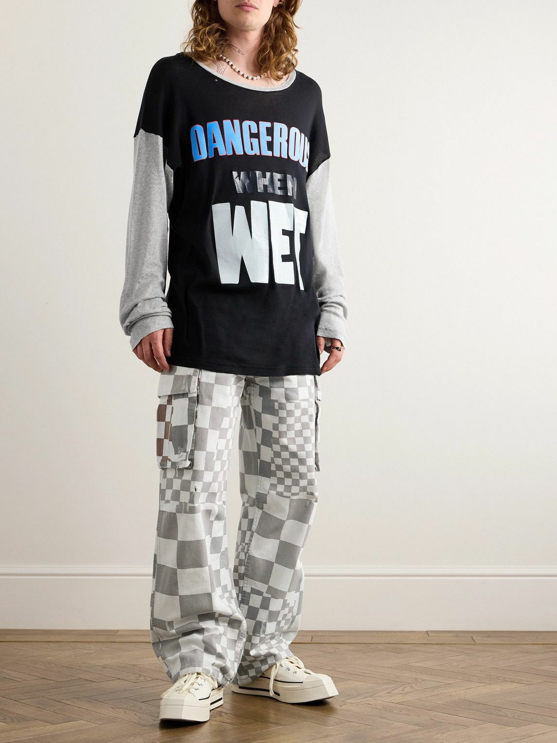 トップス ERL Oversized Printed Cotton-Jersey ERL - Oversized Printed Cotton-Jersey T-Shirt - Black ERL