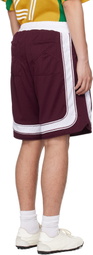 Rhude Burgundy & White Como Basketball Shorts