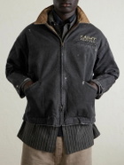 SAINT MXXXXXX - Babylon Detroit Logo-Embroidered Cotton Jacket - Black