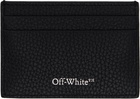 Off-White Black Leather Diag Card Holder