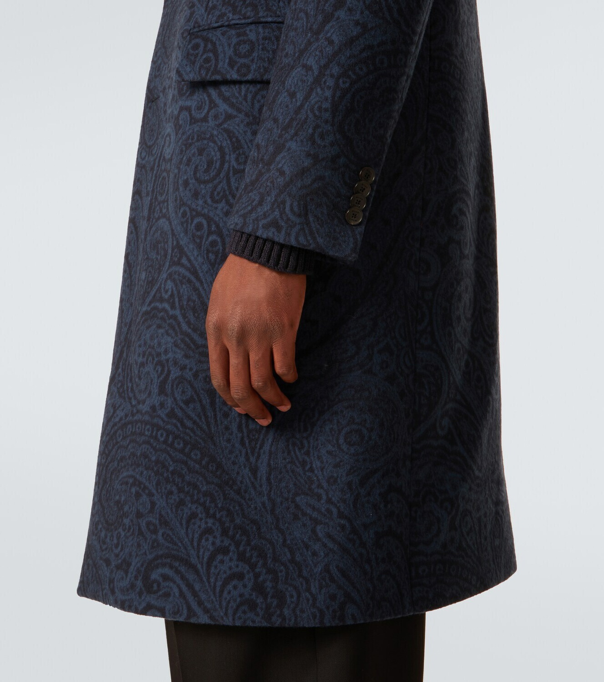 Etro Paisley wool and cashmere jacquard coat